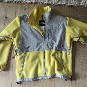Yellow with gray trim The North Face Denali fleece zippered jacket